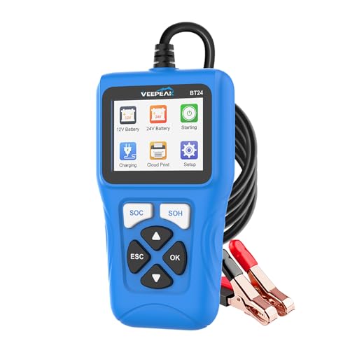 Veepeak 12V 24V Car Battery Tester, 100-2000 CCA Auto Load Analyzer