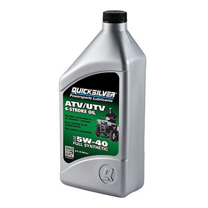 Quicksilver 5W-40 Full Synthetic 4-Stroke ATV Engine Oil, 1 Quart