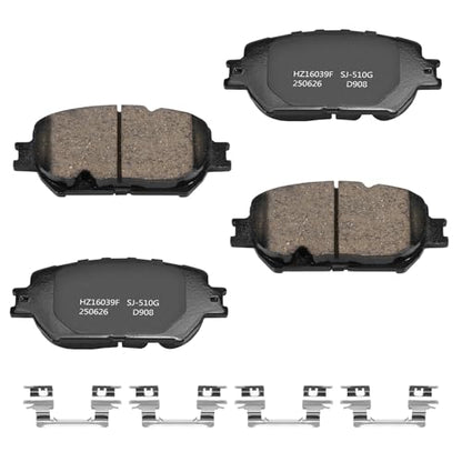 D908 Front Ceramic Brake Pads Kit Fit For Toyota Camry 2002-2006, For Lexus GS300 2006, For Lexus IS250 2009-2015 - style: HZ908