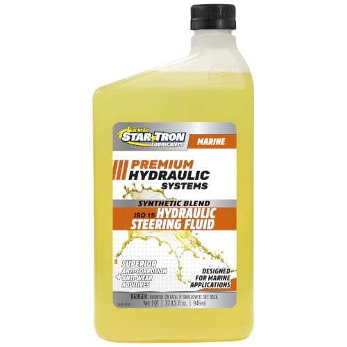STAR BRITE Hydraulic Steering Fluid, Synthetic Blend, ISO 15, Marine-Grade - size: 32 fl oz