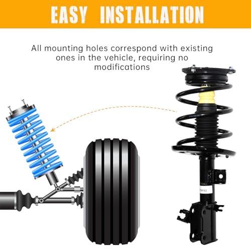 Front Struts Assembly w/Coil Spring 172392 172393, Set of 2