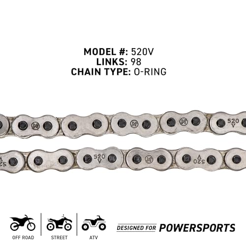 NICHE Drive Sprocket Chain Combo for Yamaha YFZ450 YFZ450SE Front 14 Rear 38 Tooth 520V O-Ring 98 Links - size: O-Ring Chain