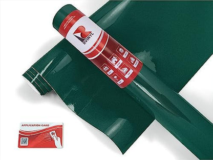 Rvinyl Avery Dennison SW900 796-S Gloss Dark Green Pearl Supreme Wrapping Film Vinyl Vehicle Car Wrap Sheet Roll - (12" x 60" w/Application Card) - color: Gloss Dark Green Pearl, size: 1ft x 5ft