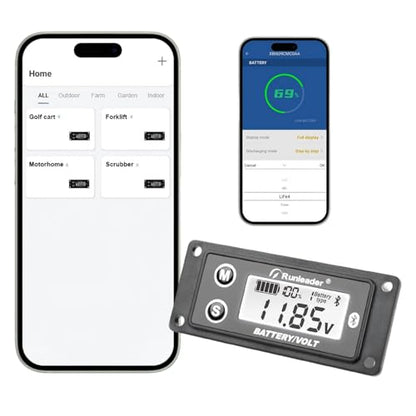 Runleader RL-BI609C Bluetooth Shunt Battery Monitor, Voltage Gauge
