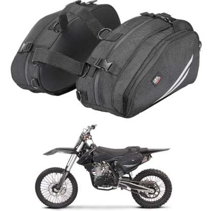 KEMIMOTO Dirt Bike Motorcycle Saddlebags 20L with Waterproof Rain Covers