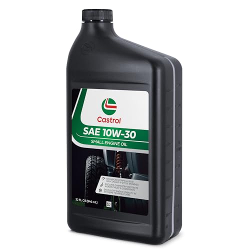 Castrol SAE 10W-30 Small Engine Oil For 4-Cycle Engines – Protects Against Rust & Corrosion – Suitable for Lawn Mowers and Outdoor Power Equipment – 32oz