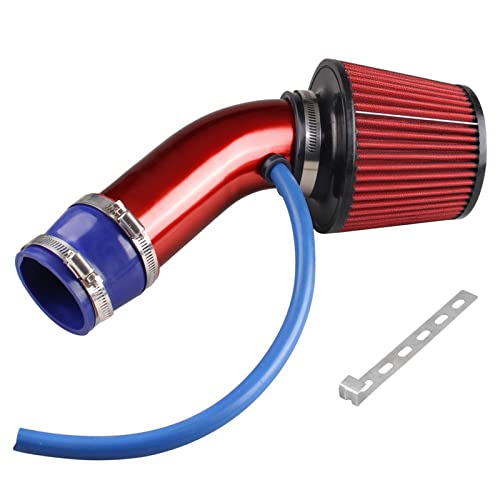 Sporacingrts 76mm 3" Cold Air Intake Pipe Kit Red - color: Red