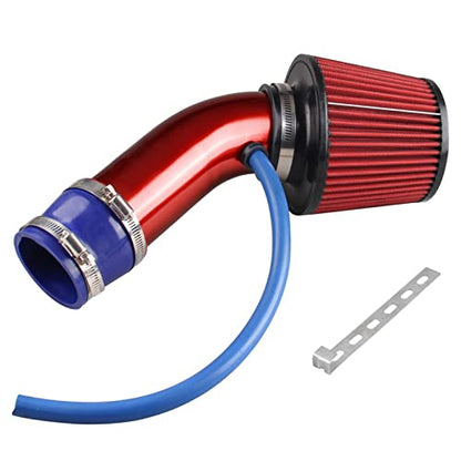 Sporacingrts 76mm 3" Cold Air Intake Pipe Kit Red - color: Red