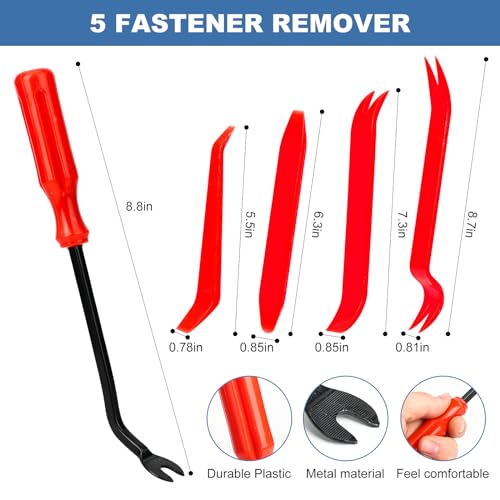 240 Pcs Bumper Clips Car Clips Plastic Rivets of 12 Most Popular Sizes and 5 Fastener Removers Fasteners Push Retainer Kit Auto Push Pin Rivets Set - color: 240PCS Retainer Clips+5Remover