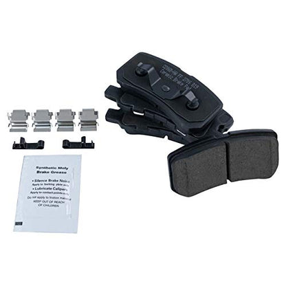 TRQ Rear Ceramic Brake Pads & G-Coated Rotor Kit - style: BKA14728