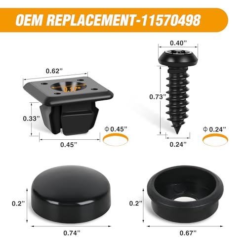 GOOACC 8 Sets Anti-Theft Stainless Steel License Plate Screw Kit - color: 8 Sets License Plate Screw