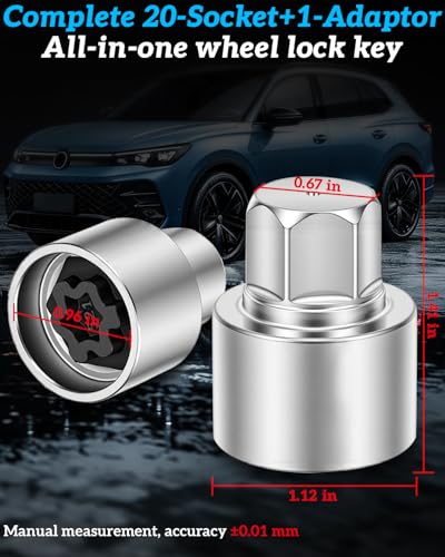 521 Wheel Lock Key for Volkswagen Lug Nut Key - style: 521 master wheel lock key