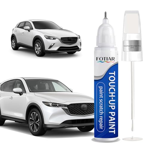 Touch Up Paint for Mazda Snowflake White Pearl Mica 25D Paint Code - color: Snowflake White Pearl Mica (25D)