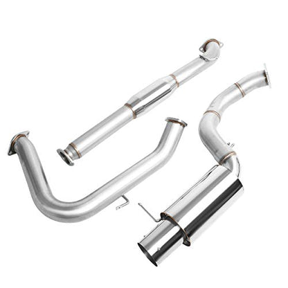 Auto Dynasty 4" Round Catback Exhaust Tip System For 2000-2005 Mitsubishi