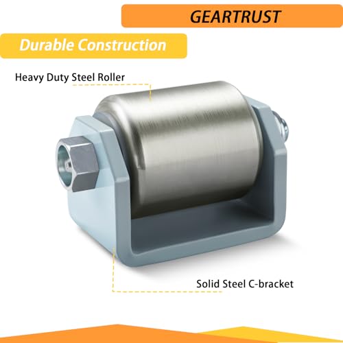 GearTrust 2 Pack Trailer Skid Wheels, Heavy Duty Rear Trailer Rollers