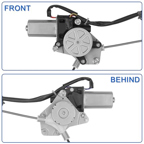 Obaee Window Regulator with Motor Front Left Driver Side, Replace 741-766 - size: Front Left Driver Side