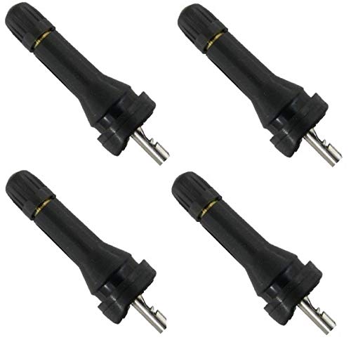 (Set of Four) Muzzys VS-90 VS90 Rubber Replacement Tire Valve Stem TPMS Kit for Schrader 20043 Dill 7001-HPR REDI-Sensor and Many OE Vehicles