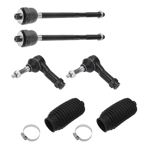 X AUTOHAUX 6 Pcs Front Suspension Kit Inner Outer Tie Rod Ends with Tie Rod Boots for Ford F-150 2004-2008 4WD No.EV463/ES3691