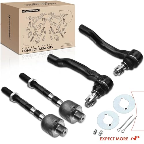 A-Premium Front Inner & Outer Tie Rod End Kit Fix Uneven Tire Wear