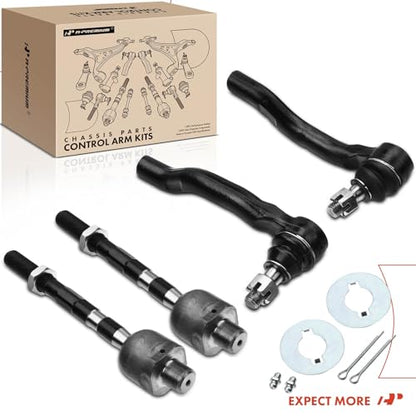 A-Premium Front Inner & Outer Tie Rod End Kit Fix Uneven Tire Wear