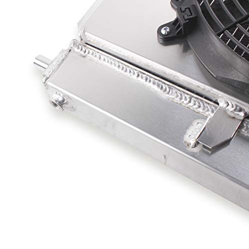 3 Row Core Full Aluminum Radiator Fan Shroud(2X12 Inches Dia.) Cover 1997-2004 for Fo r d Mu s tang GT/SVT V8 4.6 L MT/AT Aluminum Radiator - size: 84