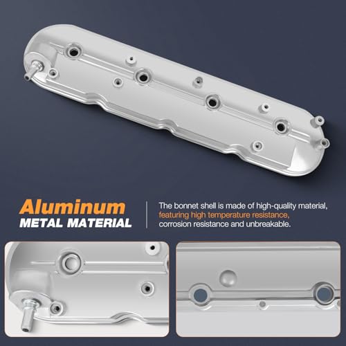 Nilight Engine Valve Cover with Gasket Replece# SK264969 12639758 - size: for Cadillac Escalade 2009-2014, GMC Savana 09-20