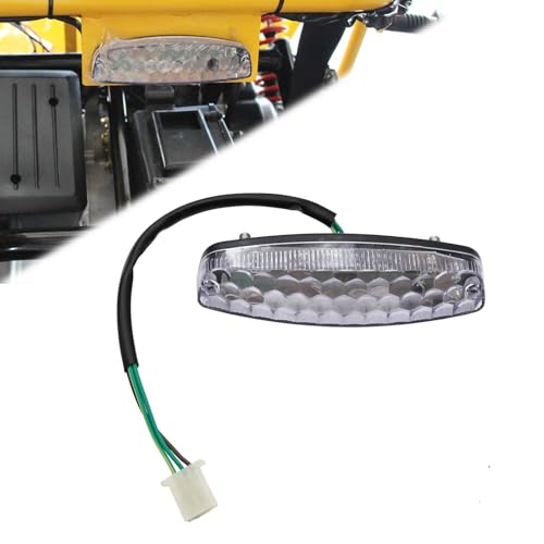 PRO BAT 12V 3-Pin Rear Tail Brake Light Assembly - color: Clear
