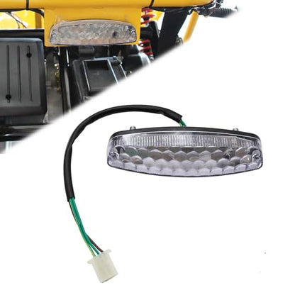 PRO BAT 12V 3-Pin Rear Tail Brake Light Assembly - color: Clear