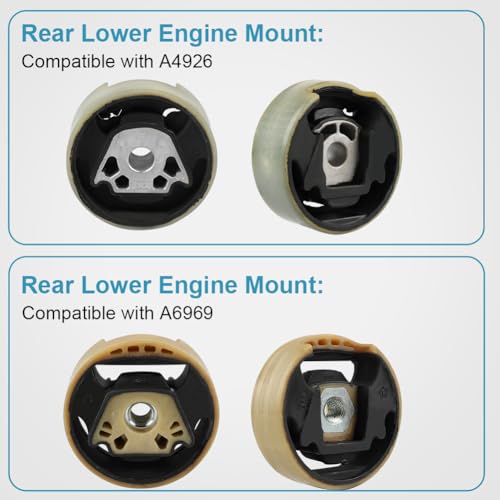Engine Motor & Transmission Mount Kit Replacement for Volkswagen Jetta - size: 5PCS-Compatible with A4926 A4927 A4928 A6962 A6969