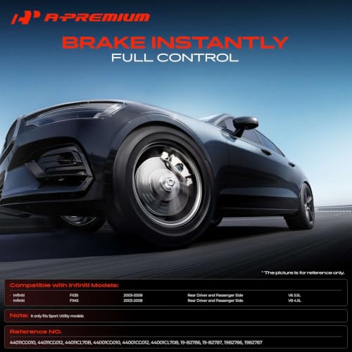 A-Premium Rear Left and Right Side Disc Brake Caliper with Bracket - style: Rear Driver and Passenger Side