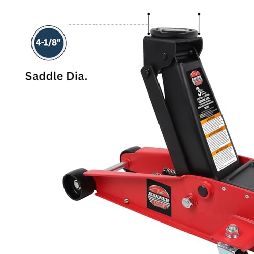 Blackhawk Banner 3 Ton Floor Jack - Service Jack Car Lift Heavy Duty Hydraulic Jack for Car Truck Jeep