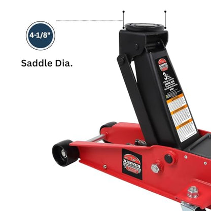 Blackhawk Banner 3 Ton Floor Jack - Service Jack Car Lift Heavy Duty Hydraulic Jack for Car Truck Jeep