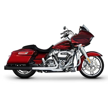 500-0183 Rinehart Racing DBX40 4" Black Slip-Ons with Black End Caps 2017-Newer Harley Touring