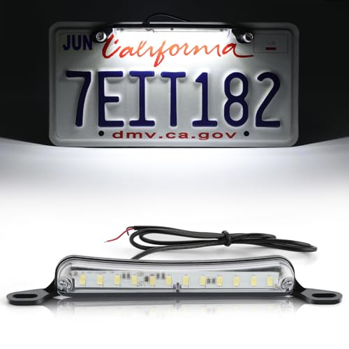 LivTee License Plate LED Light, Extremely Bright Assembly for Trailer UTV ATV Truck RV Boat, Xenon White(6000K) - color: Xenon White