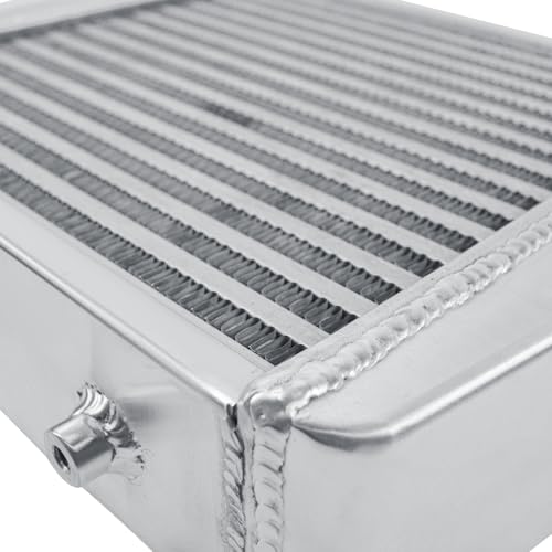 Universal Intercooler 18''x13''x3.3" Front Mount Intercooler 3'' Inlet and Outlet Aluminum Turbo Intercooler Direct Replacement for Any Turbo Charger system - size: 18''x13''x3.3" 3''