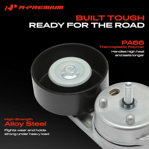 A-Premium Belt Tensioner Assembly with Pulley Compatible with Ford