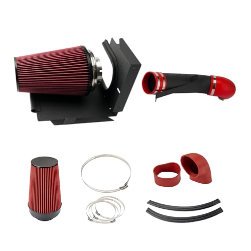 KAX 4" Cold Air Intake Kit Fit for 2000-2006 Chevrolet Tahoe 4.8/5.3L - color: Red, size: 2002-2006 Chevrolet Avalanche 1500