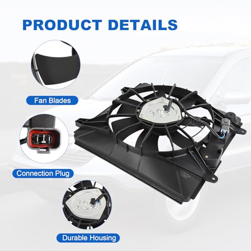 Radiator Cooling Fan Assembly Compatible with Honda CR-V CRV 2007-2009 2.4L