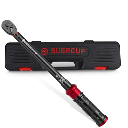 SUERCUP 3/8" Click Torque Wrench, 10-110 ft-lb, for Lug Nuts & Spark Plugs - size: 3/8" 10-110 Ft.Lb/13.6-149.2 N.m