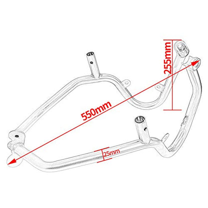 Crash Bar Extension for R 1250 GS Adventure ADV 2018-2024 Engine Guard - color: Silver