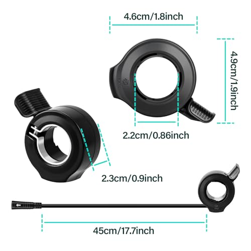 3 Pin Female Ebike Thumb Throttle for Bafang Mid Drive Motor