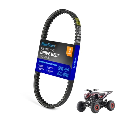 BlueStars Durable 743-20-30 Racing CVT Drive Belt - Compatible with 125cc 150cc GY6 152QMI 157QMJ Short-case Engine Scooter, ATV, Go Kart, Moped - Compatible with Roketa, Taotao, Vespa, Jonway - size: 743-20-30