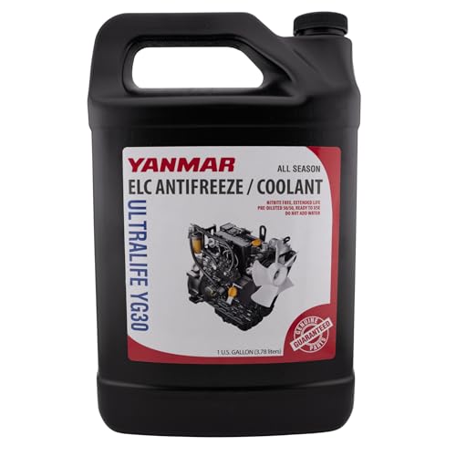 YANMAR YG30R Genuine Ultralife ELC Antifreeze/Coolant, 50/50 Pre-Diluted Ready to Use, Nitrite Free Extended Life Red Coolant, 1 Gallon (3.78 L) Pack of 2, Contains a Bittering Agent
