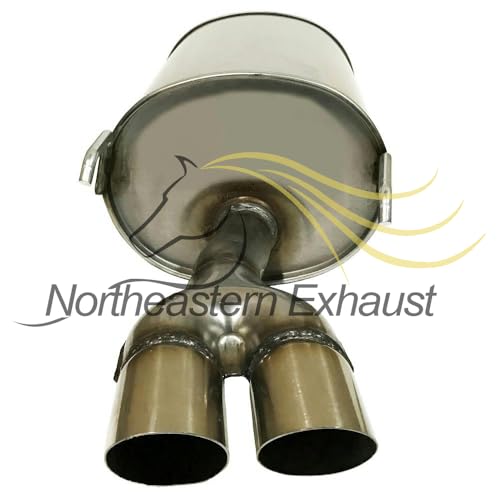 Northeastern Exhaust | Stainless Steel Resonator, Intermediate Pipe and Pair of Mufflers Exhaust System Kit Compatible for Pontiac Grand Prix 2003-2008 3.8L | Free Clamps and Gasket Included