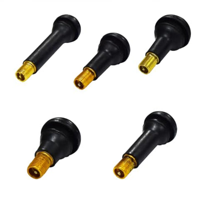 5 pcs of 5 Kinds Tire Valve Stems Snap-in Rubber Tubeless TR412 TR413 TR414 TR415 TR418 for 0.453"(11.5mm) Rim Holes Standard Replacement for Cars Trucks Automotives Total 25 pcs