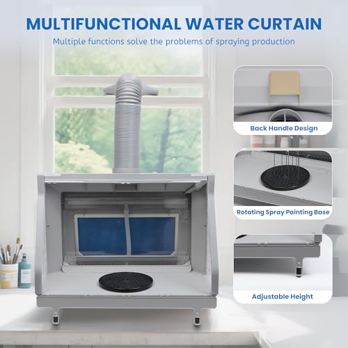 Colima Professional Airbrush Spray Booth with Filtration 3 Fans, LED Lights