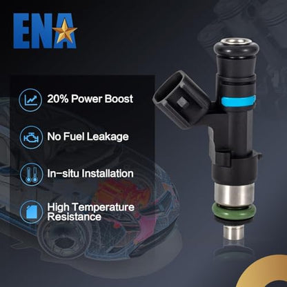 ENA Set of 6 Fuel Injectors for FJ818 0280158055 Automotive Replacement Compatible with Ford 2006-2010 Explorer & Sport Trac, 2005-2010 Mustang, 2005-2011 Ranger, Mercury 2006-2010 Mountaineer V6 4.0L