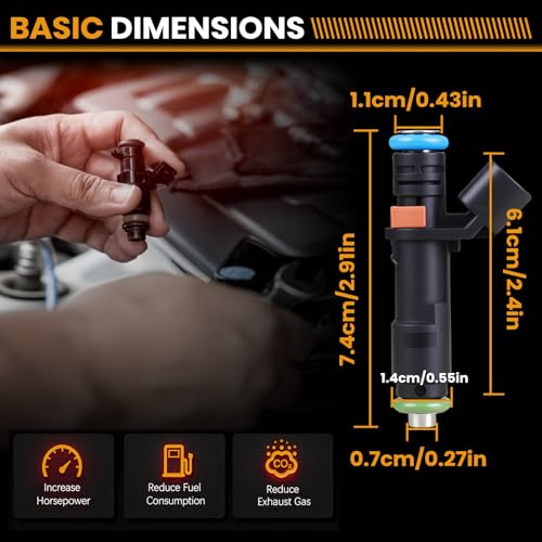 Fuel Injectors 5C3Z9F593DA Compatible with Ford F150 F250 Lincoln 2005-2007 - size: 5C3Z9F593DA 8P