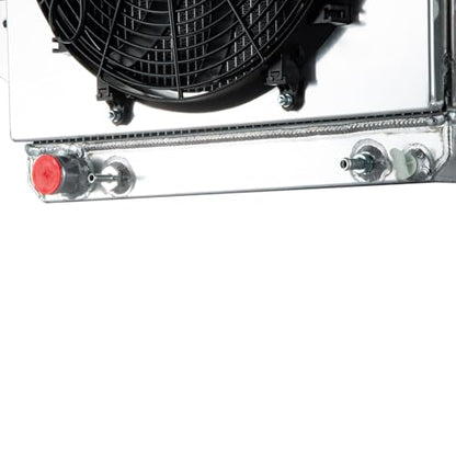3 Row Radiator Shroud Fan For Jeep Wrangler TJ YJ 2.4-4.2L 87-06 - size: 3 Row Radiator+Shroud Fan
