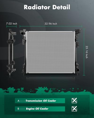 SCITOO Automotive Replacement Engine Radiator for Chrysler Dodge Ram - size: 13062